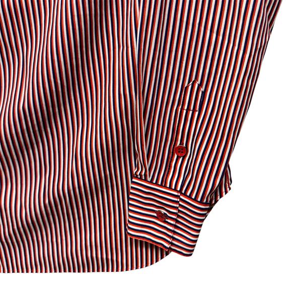 Cabi Women Stripes Blouse Small Red Blue White Long Sleeve Resortwear Valentines - Picture 11 of 13